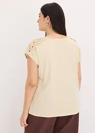 Maglia con inserti lavorati a uncinetto, bonprix