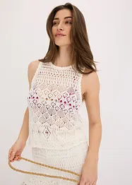 Top in maglia traforata, bonprix