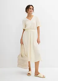 Abito midi in seersucker fresco, bonprix