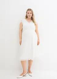 Abito da sposa prémaman in pizzo e crêpe con cintura, bonprix