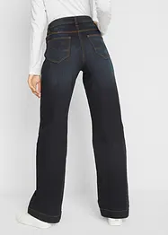 Jeans wide leg con bordo vita confortevole, vita media, bonprix