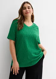 Maglia in crêpe con ricami traforati, bonprix
