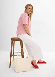 Jeans cropped wide leg, vita alta, bonprix