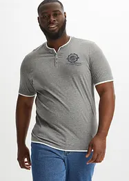 Maglia serafino a maniche corte in puro cotone biologico (pacco da 2), bonprix