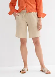 Bermuda in mussola con elastico in vita, bonprix