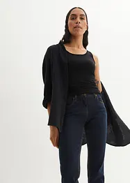 Jeans straight elasticizzati, vita media, bonprix