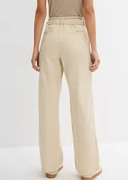 Pantaloni cropped con cinta comoda in puro cotone, bonprix