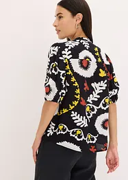 Camicetta a maniche corte con dettaglio smock in viscosa fluente, bonprix