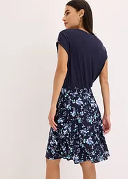 Abito di jersey con gonna in fantasia, bonprix