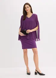 Abito di chiffon con decorazione di strass, bonprix