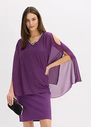 Abito di chiffon con decorazione di strass, bonprix