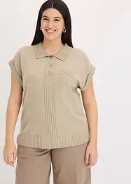 Maglione polo con cotone, bonprix