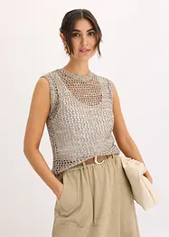 Top in filato a fettuccia, bonprix