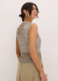 Top in filato a fettuccia, bonprix