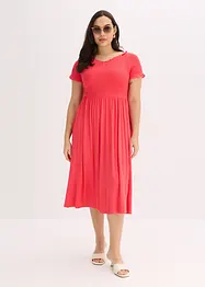 Abito midi con lavorazione a punto smock, bonprix