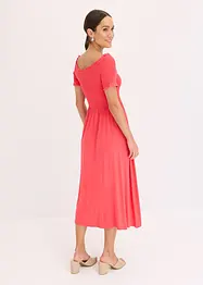 Abito midi con lavorazione a punto smock, bonprix