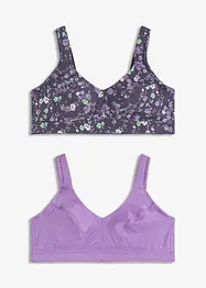 Reggiseno senza ferretto con cotone biologico (pacco da 2), bonprix