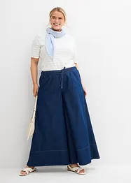 Jeans wide leg con cinta comoda, vita media, bonprix