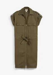 Abito in twill di misto cotone elasticizzato, bonprix