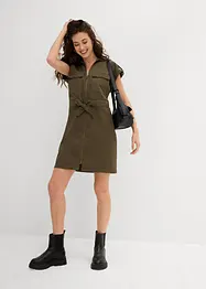 Abito in twill di misto cotone elasticizzato, bonprix