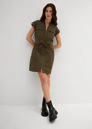 Abito in twill di misto cotone elasticizzato, bonprix