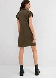 Abito in twill di misto cotone elasticizzato, bonprix