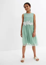 Abito midi con inserto in pizzo, bonprix