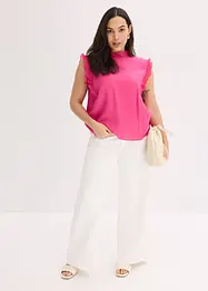 Blusa con volant, bonprix