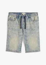 Bermuda in jeans leggero con elastico in vita, slim fit, bonprix