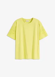 T-shirt con ricami traforati, bonprix
