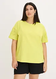 T-shirt con ricami traforati, bonprix