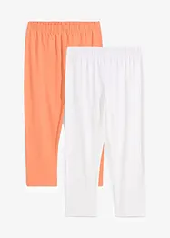 Leggings a pinocchietto in misto cotone biologico (pacco da 2), bonprix