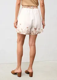 Shorts in puro lino con stampa floreale, bonprix