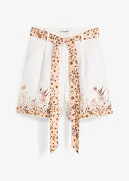 Shorts in puro lino con stampa floreale, bonprix