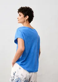 Maglia in puro lino con pizzo, bonprix