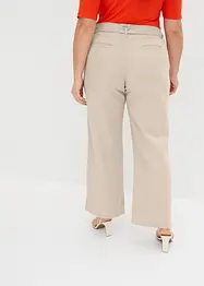 Pantaloni cropped con cinta comoda in puro cotone, bonprix