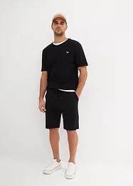 T-shirt e pantaloni corti in maglina di puro cotone biologico (set 2 pezzi), bonprix