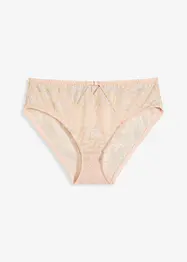 Slip alto con pizzo glitterato bicolore, bonprix