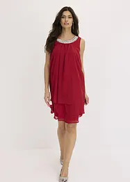 Abito in chiffon con strass, bonprix