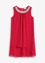 Abito in chiffon con strass, bonprix