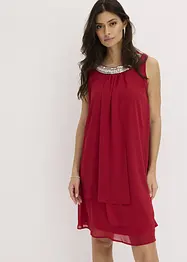 Abito in chiffon con strass, bonprix