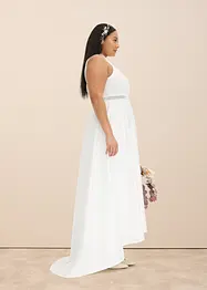 Abito da sposa in satin lucido con pizzo, bonprix