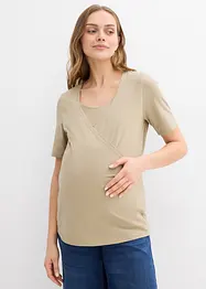 Maglia prémaman / da allattamento in cotone biologico (pacco da 2), bonprix