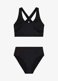 Bikini a bustier a costine (set 2 pezzi), bonprix