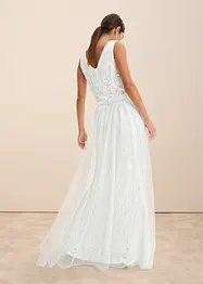 Abito da sposa con paillettes e gonna in tulle staccabile, bonprix