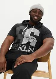 T-shirt con cappuccio in qualità pesante, bonprix