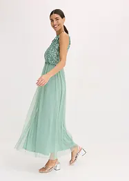 Abito lungo con paillettes, bonprix
