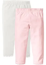 Leggings a 7/8 con pizzo sul fondo (pacco da 2), bonprix