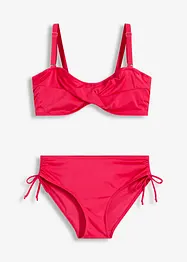 Bikini a balconcino (set 2 pezzi) in materiale lucido, bonprix