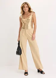 Body con paillettes, bonprix